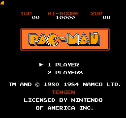 Pac-Man (USA) (Tengen) Title Screen